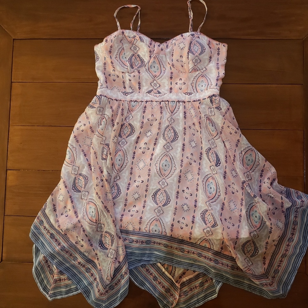 Pink flowy dress